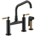 Brizo Litze 62563LF Bridge Faucet with Angled Spout and Knurled Handle