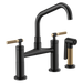 Brizo Litze 62563LF Bridge Faucet with Angled Spout and Knurled Handle
