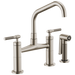 Brizo Litze 62563LF Bridge Faucet with Angled Spout and Knurled Handle