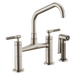 Brizo Litze 62563LF Bridge Faucet with Angled Spout and Knurled Handle