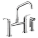 Brizo Litze: Bridge Faucet with Angled Spout and Industrial Handle