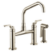 Brizo Litze: Bridge Faucet with Angled Spout and Industrial Handle