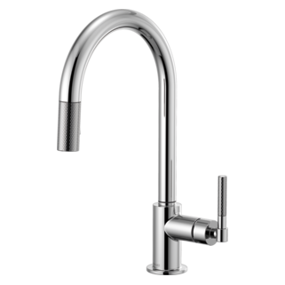 Brizo Litze:63043LF Pull-Down Faucet with Arc Spout and Knurled Handle