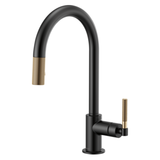 Brizo Litze:63043LF Pull-Down Faucet with Arc Spout and Knurled Handle