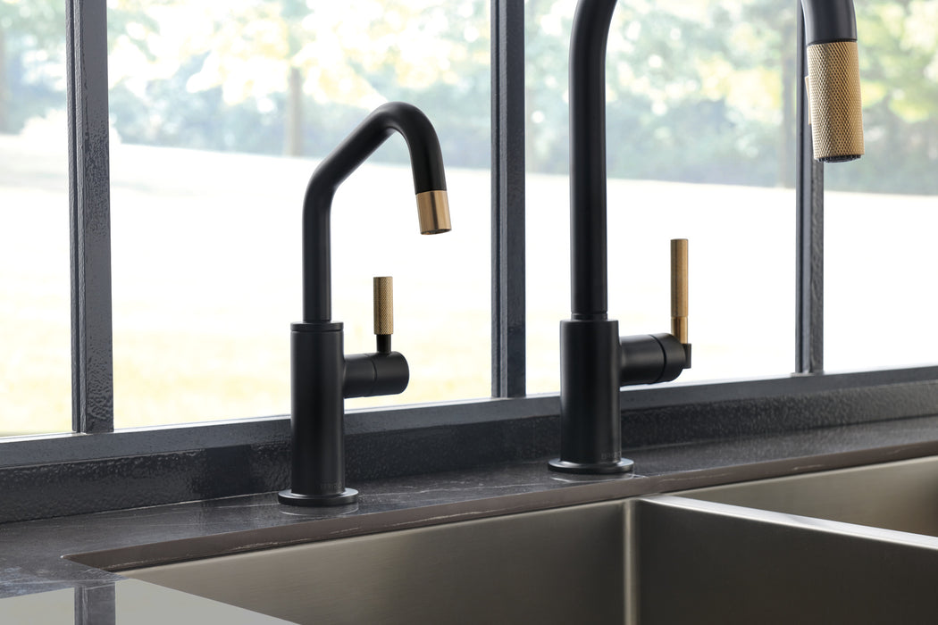 Brizo Litze:63043LF Pull-Down Faucet with Arc Spout and Knurled Handle