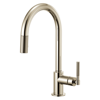 Brizo Litze:63043LF Pull-Down Faucet with Arc Spout and Knurled Handle