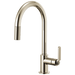 Brizo Litze: Pull-Down Faucet with Arc Spout and Industrial Handle