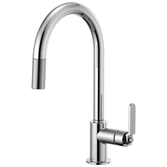 Brizo Litze: Pull-Down Faucet with Arc Spout and Industrial Handle
