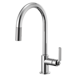 Brizo Litze: Pull-Down Faucet with Arc Spout and Industrial Handle