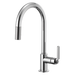Brizo Litze: Pull-Down Faucet with Arc Spout and Industrial Handle