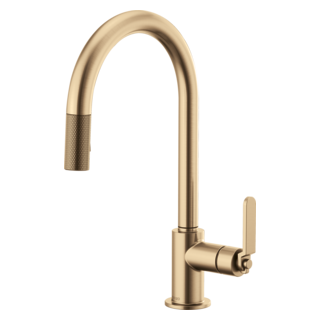 Brizo Litze: Pull-Down Faucet with Arc Spout and Industrial Handle