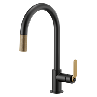 Brizo Litze: Pull-Down Faucet with Arc Spout and Industrial Handle