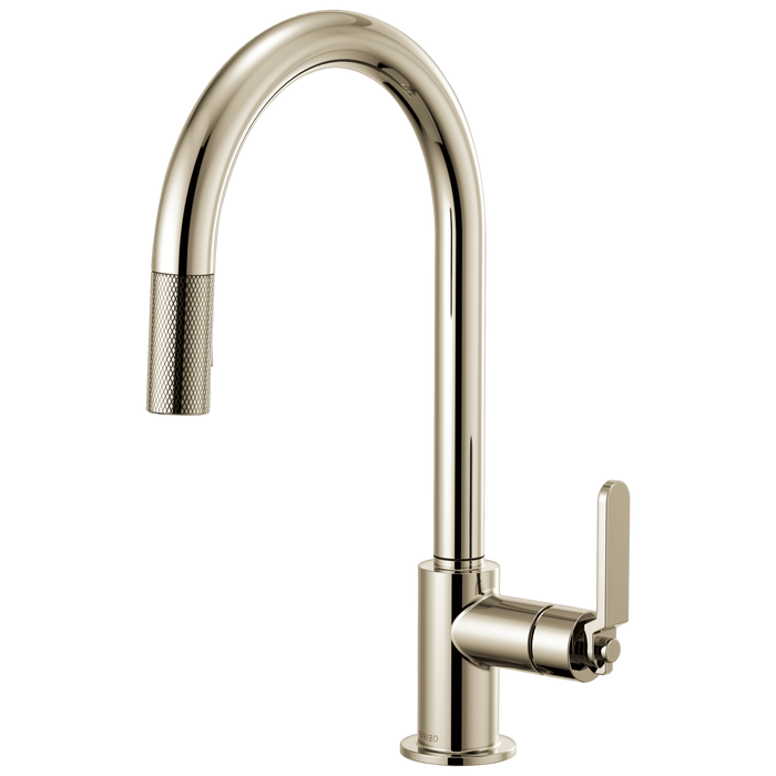 Brizo Litze: Pull-Down Faucet with Arc Spout and Industrial Handle