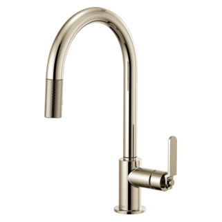 Brizo Litze: Pull-Down Faucet with Arc Spout and Industrial Handle
