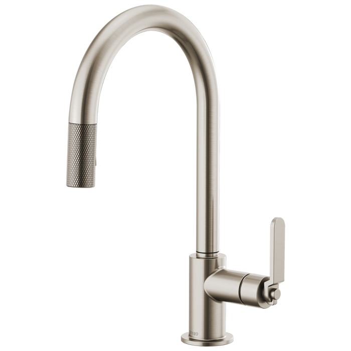 Brizo Litze: Pull-Down Faucet with Arc Spout and Industrial Handle