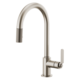 Brizo Litze: Pull-Down Faucet with Arc Spout and Industrial Handle