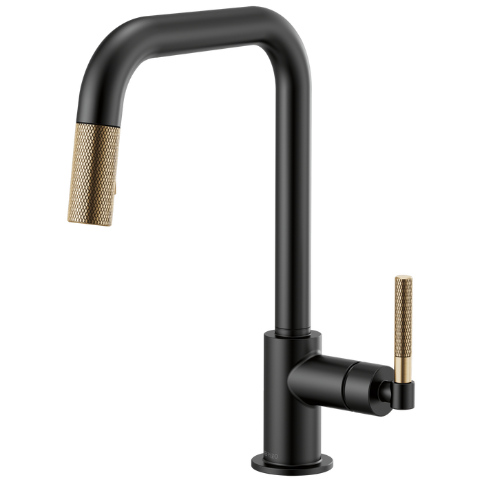 Brizo Litze:63053LF Pull-Down Faucet with Square Spout and Knurled Handle