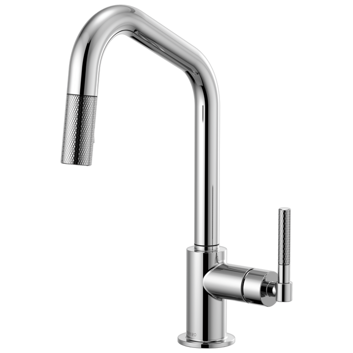 Brizo Litze: Pull-Down Faucet with Angled Spout and Knurled Handle