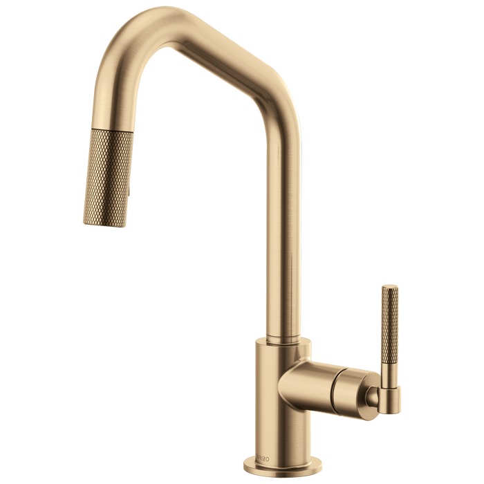 Brizo Litze: Pull-Down Faucet with Angled Spout and Knurled Handle