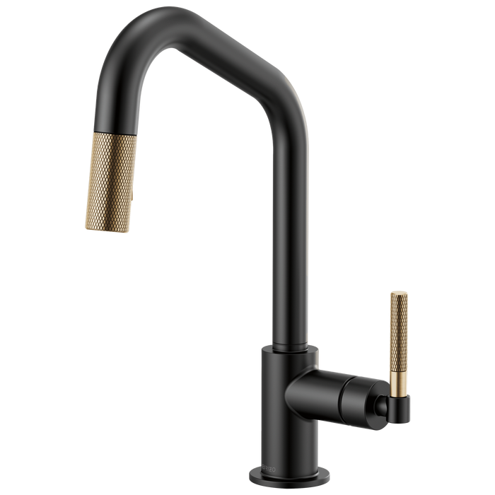 Brizo Litze: Pull-Down Faucet with Angled Spout and Knurled Handle