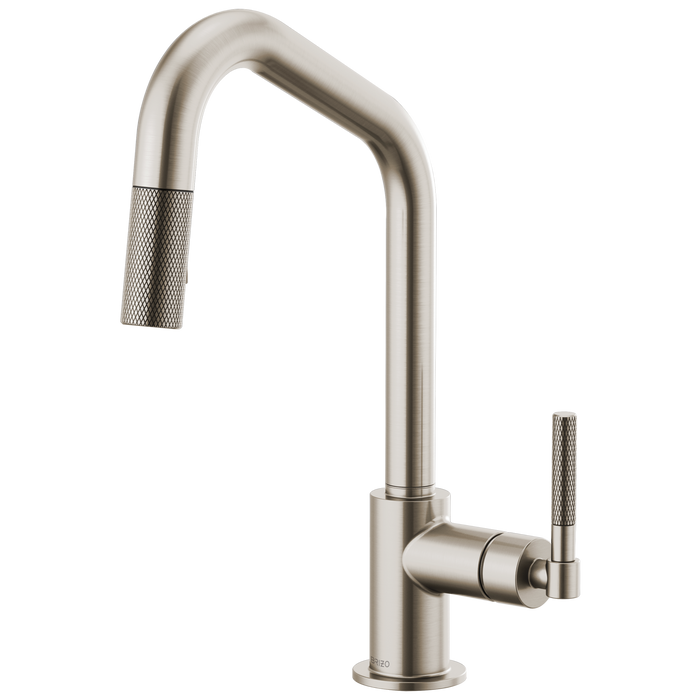 Brizo Litze: Pull-Down Faucet with Angled Spout and Knurled Handle