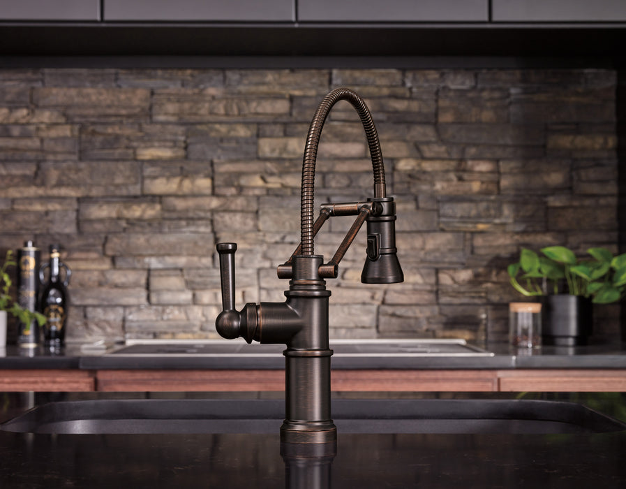 Brizo Artesso: Articulating Faucet With Finished Hose
