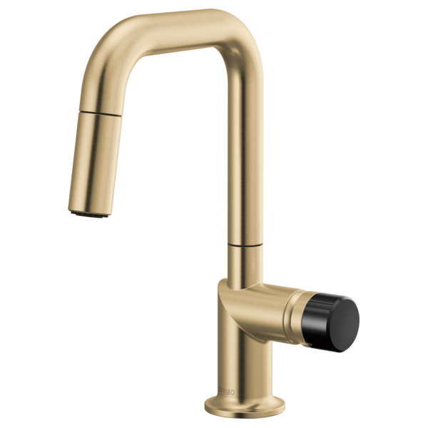 Brizo Odin: Pull-Down Prep Faucet with Square Spout - Less Handle