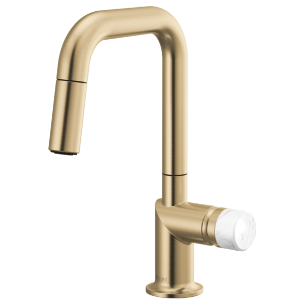 Brizo Odin: Pull-Down Prep Faucet with Square Spout - Less Handle