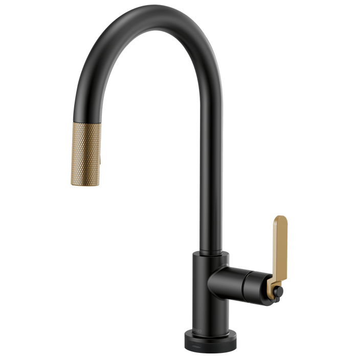 Brizo Litze:64044LF SmartTouch Pull-Down Kitchen Faucet with Arc Spout and Industrial Handle