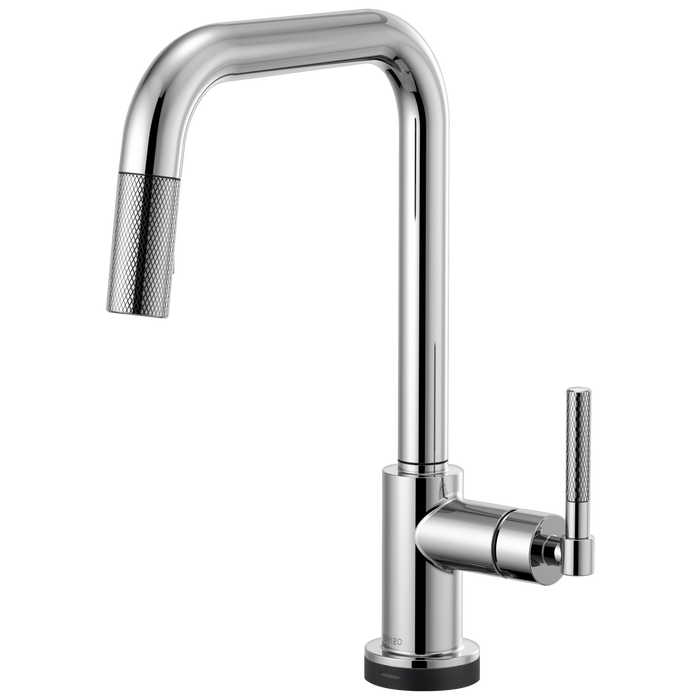 Brizo Litze: SmartTouch Pull-Down Faucet with Square Spout and Knurled Handle