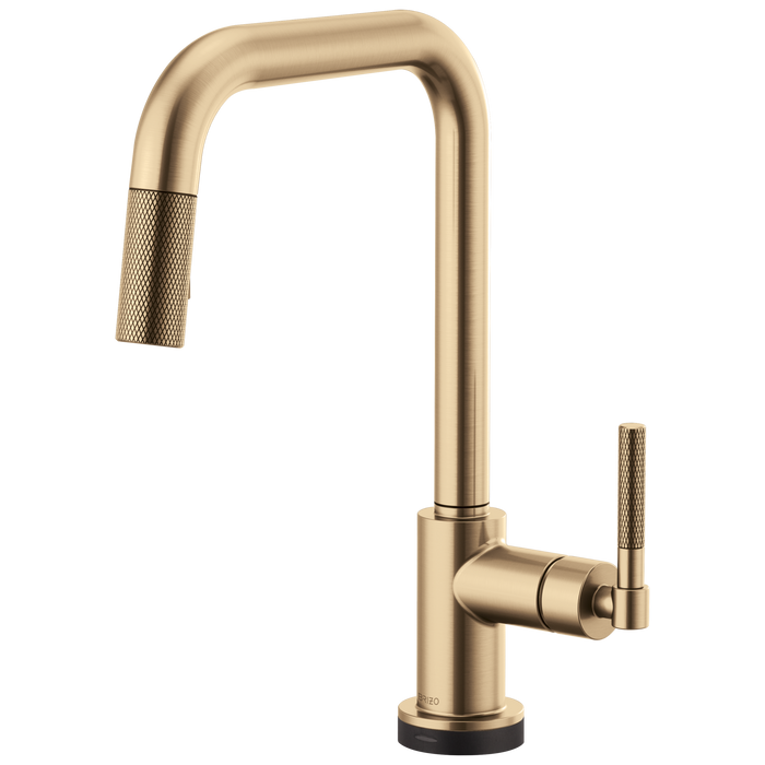 Brizo Litze: SmartTouch Pull-Down Faucet with Square Spout and Knurled Handle