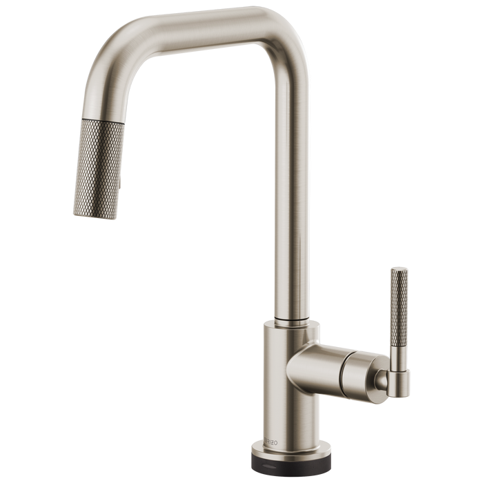 Brizo Litze: SmartTouch Pull-Down Faucet with Square Spout and Knurled Handle