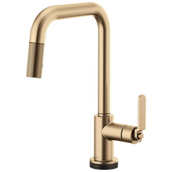 Brizo Litze:64054LF SmartTouch Pull-Down Kitchen Faucet with Square Spout and Industrial Handle