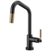 Brizo Litze: SmartTouch Pull-Down Faucet with Angled Spout and Knurled Handle