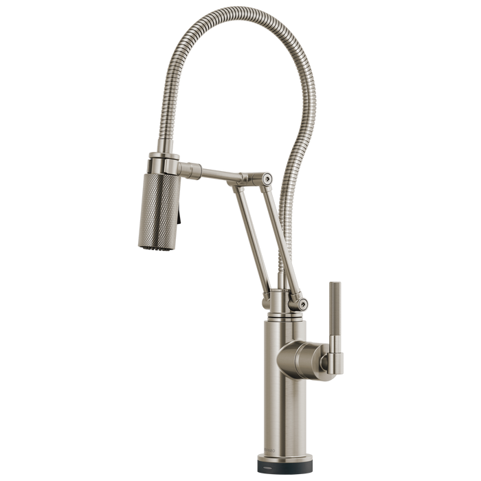 Brizo Litze 64143LF SmartTouch Articulating Kitchen Faucet With Finished Hose