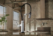 Brizo Litze 64243LF SmartTouch Articulating Kitchen Faucet with Knurled Handle