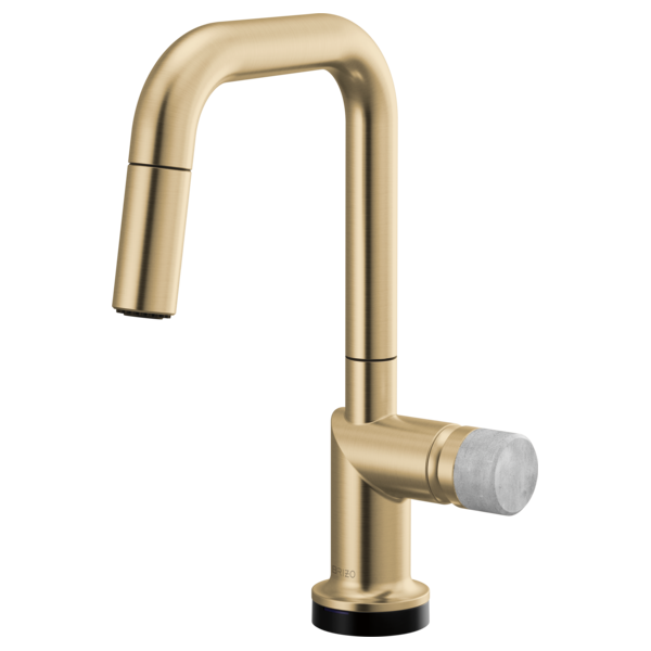 Brizo Odin 64965LF SmartTouch Pull-Down Prep Kitchen Faucet with Square Spout - Less Handle