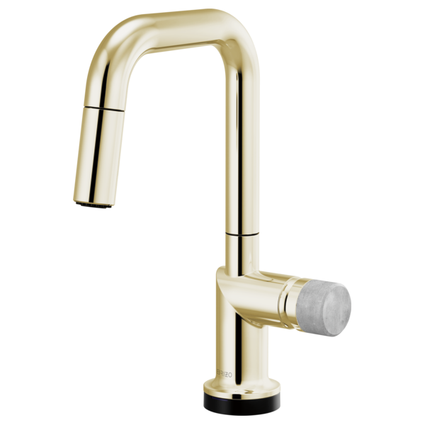 Brizo Odin 64965LF SmartTouch Pull-Down Prep Kitchen Faucet with Square Spout - Less Handle