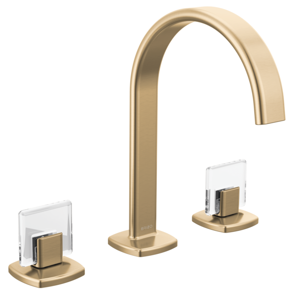 Brizo Allaria: Widespread Lavatory Faucet with Arc Spout - Less Handles