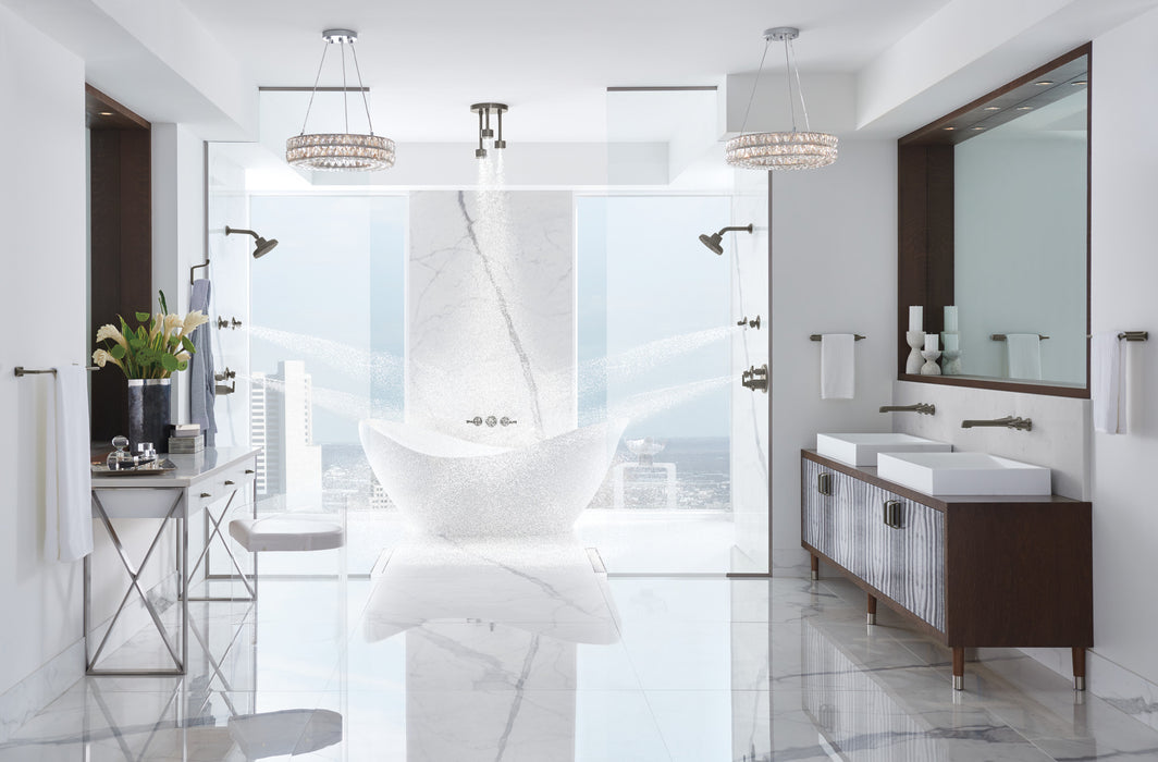 Brizo Essential Shower 81335 Linear Round Single-Function H2Okinetic Pendant Raincan Shower Head