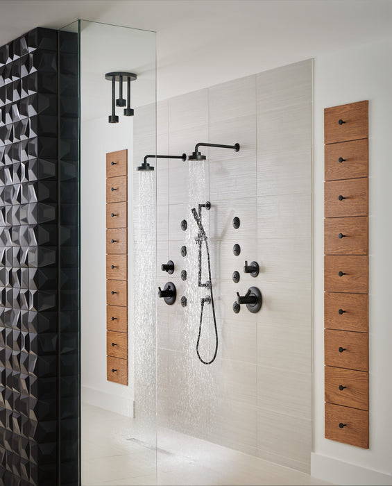 BRIZO Universal Showering:81335 Linear Round Single-Function H2Okinetic Pendant Raincan Shower Head