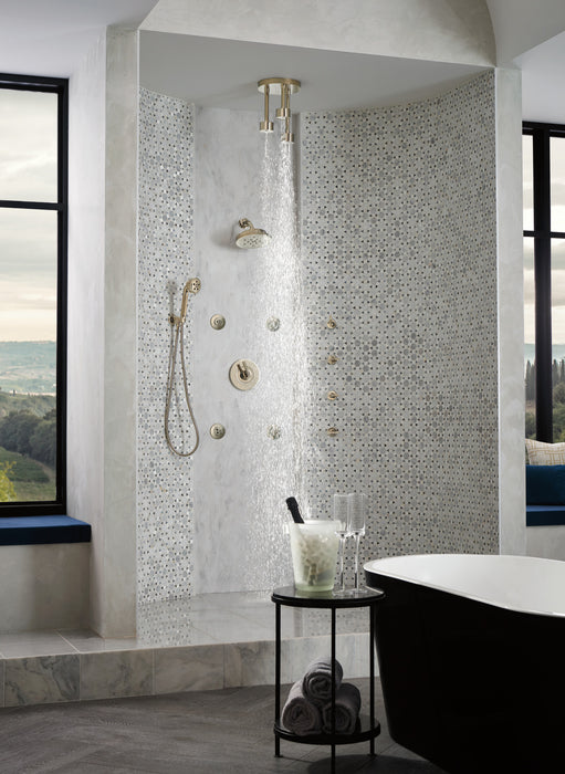 BRIZO Universal Showering:81335 Linear Round Single-Function H2Okinetic Pendant Raincan Shower Head