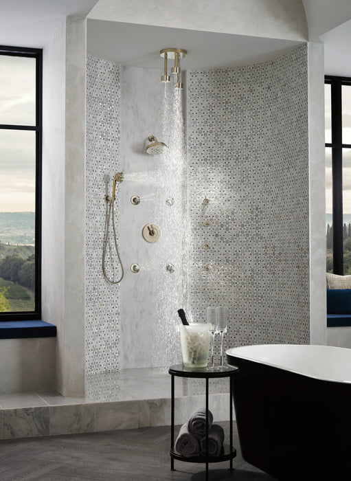 Brizo Essential Shower 81335 Linear Round Single-Function H2Okinetic Pendant Raincan Shower Head
