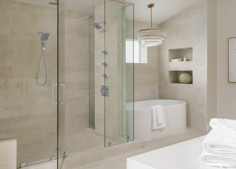 Brizo Essential Shower 81399 12" Linear Square Single-Function Raincan Shower Head - 2.5 GPM