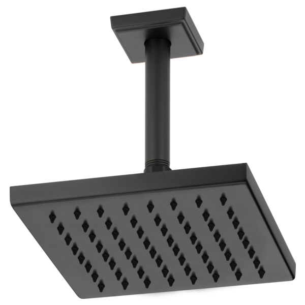 Brizo Essential Shower 83341 8" Linear Square Single-Function Raincan Shower Head - 1.75 GPM, matte black - view 2