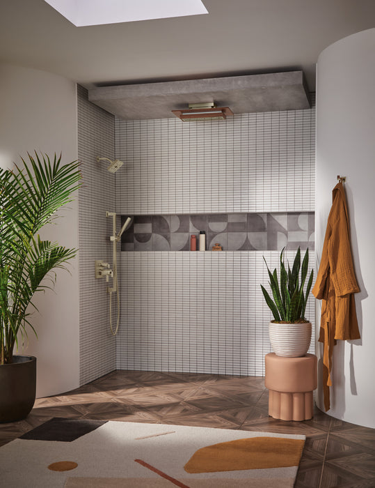 Brizo Essential Shower 87380 5” Linear Square H20Kinetic Single Function Wall Mount Showerhead