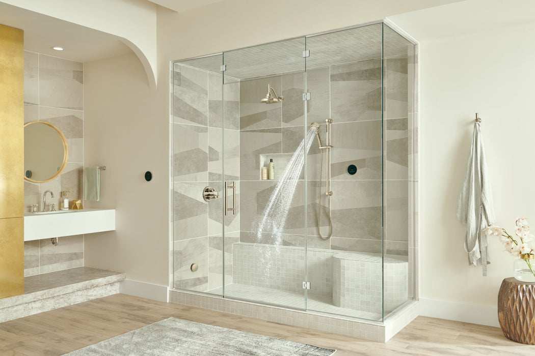 Brizo Invari: H2OKinetic Multi-Function Slide Bar Handshower