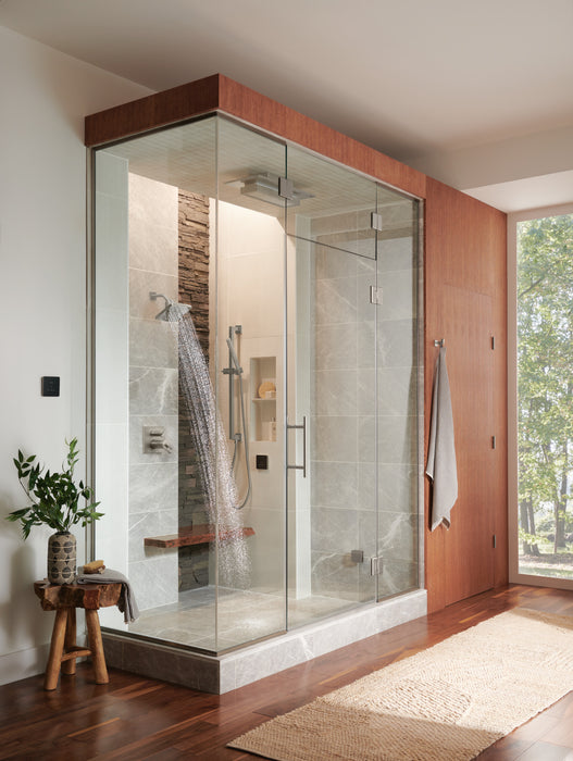 Brizo Universal Showering: Linear Square Slide Bar With Hose