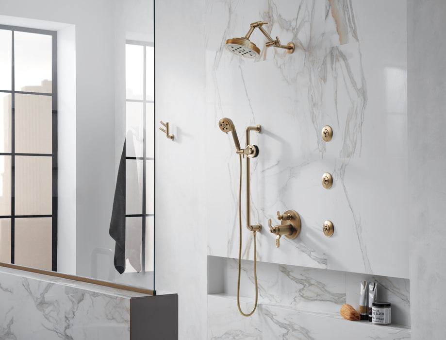 Brizo Litze: Rotating Double Robe Hook With Knurling