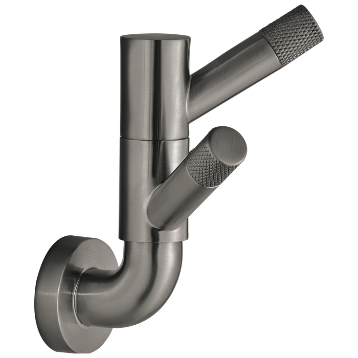 Brizo Litze: Rotating Double Robe Hook With Knurling